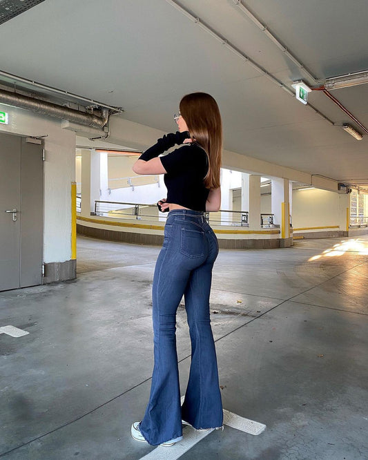 Women's Street Retro Hip Flared Pants