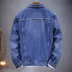 Men's Loose Fit Denim Coat with Side Pockets