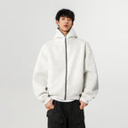 Solid Color Versatile American High Street Cardigan Hoodie