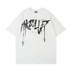 Abstract Graffiti Printed Loose T-shirt Men